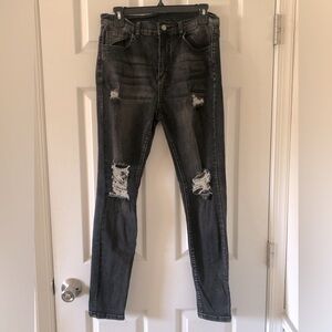 Faded Black Skinny Jeans. Fashion Nova Men Size 30